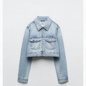 Zara- Denim Crop Top Jean jacket